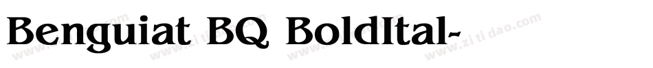Benguiat BQ BoldItal字体转换